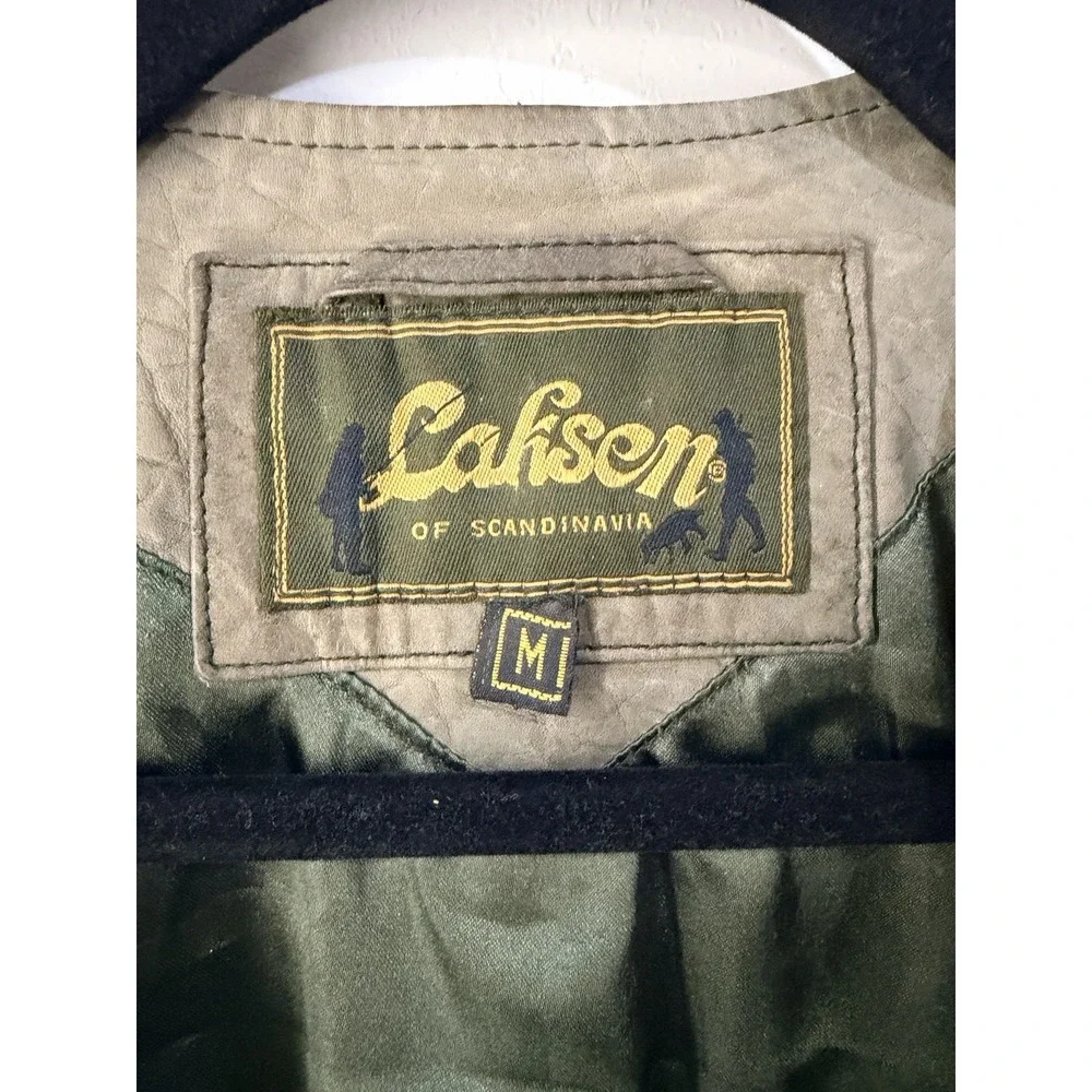 Vintage Laksen of Scandinavia Leather Hunting Shooting Vest Men's M Brown